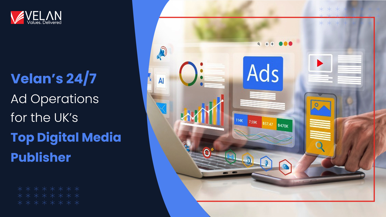 Velan Provides Round-The-Clock Ad Operations Services To The UK’s Largest Digital Media Publisher and Digital Out-Of-Home Media Service Provider